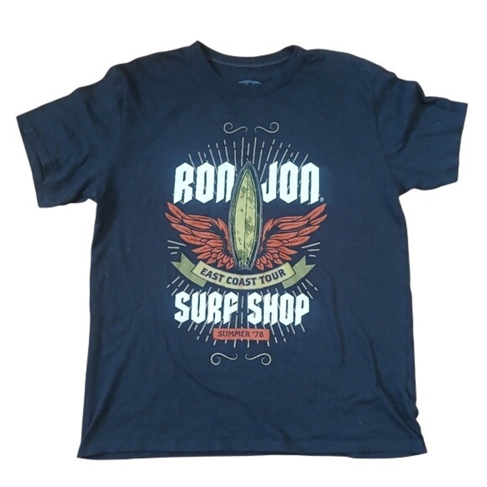 Ron Jon Surf Shop T Shirt Mens M Black East Coast Tour Summer 78 Graphic Tee